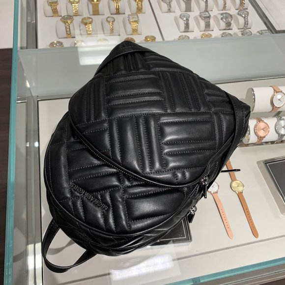 MK Abbey Medium Quilted Leather Backpack